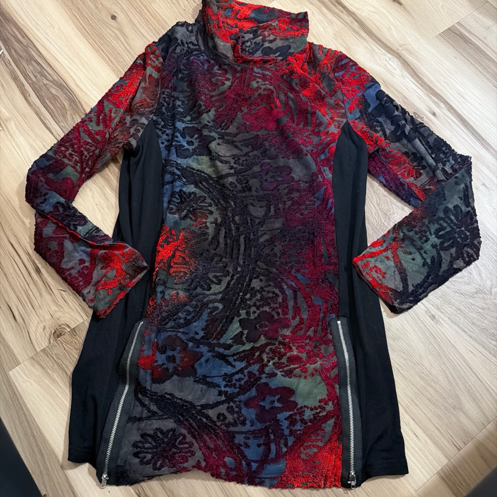 Chic Long Sleeve Floral Dress